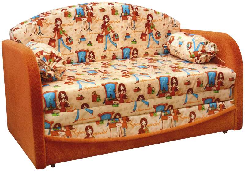 Детский диван Димочка имеет современный дизайн. Верхняя часть спинку имеет
