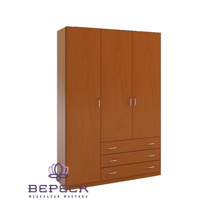 Шкаф Зодиак 3.3 Шкаф Зодиак 3.3Шкафы<br>Размер: 1200х2000х520<br><br>Материалы: ЛДСП (16 мм) высшей категории от производителя Kronospan, кромка ABS<br>Полный размер: 1200х2000х520<br>Доступны другие размеры: Возможно увеличение габаритов ШхВхГ за каждые 10 см. 300 руб., уменьшение на стоимость не влияет<br>Комплектация: Платье/Белье<br>Примечание: При глубине шкафа менее 60 см - устанавливается выдвижная штанга<br>Изготовление и доставка: 8-15 дней<br>Условия доставки: Бесплатная по Москве до подъезда<br>Условие оплаты: Оплата наличными при получении товара<br>Подъем на грузовом лифте: 700 руб.<br>Подъем без лифта: 250 руб./этаж, если только на первый этаж - 500 руб.<br>Сборка: 10% от стоимости изделия, при сложной сборке (ниша, зазор до стены/потолка менее 10 см) 15% от стоимости изделия, осуществляется в течение 1-2 дней после доставки. Выезд сборщика за МКАД 30 руб./км<br>Гарантия: 18 месяцев<br>Производство: Россия<br>Производитель: Вереск