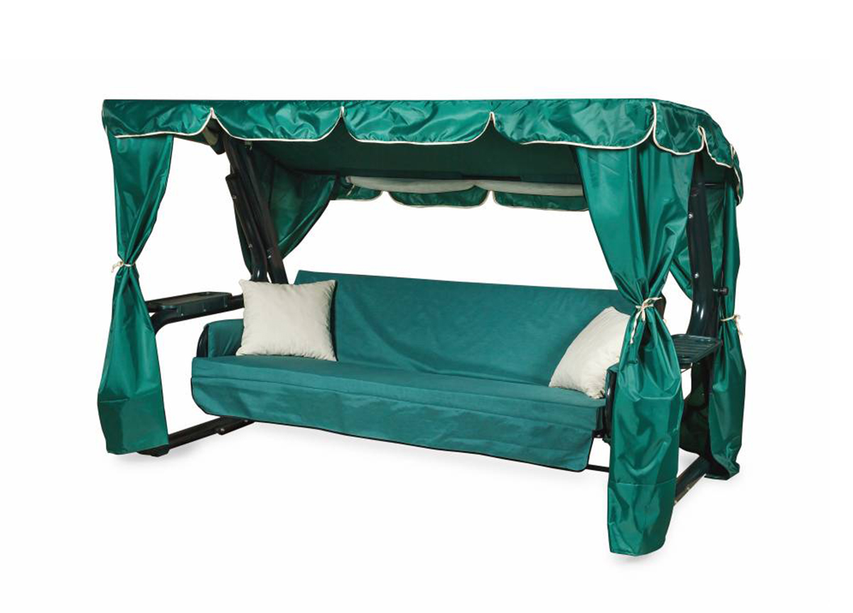 Садовые качели Нирвана 76 PREMIUM, зеленый кровать интерьерная лотос микровельвет зеленый