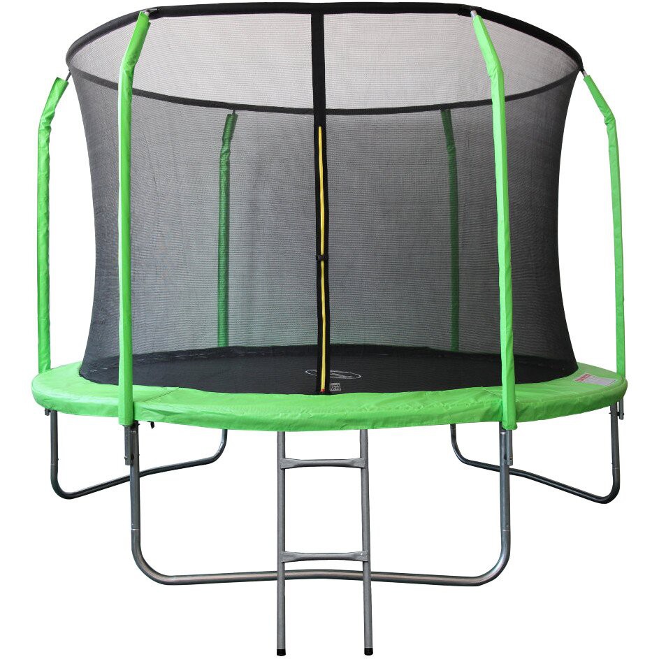 Батут 8FT 2,44м SportElite фиберглас, с защитной сеткой внутрь, салатовый, GB30201-8 FT