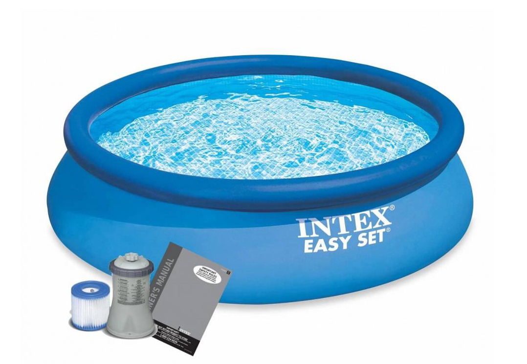Бассейн Easy Set Intex 366х76 см тент 366 см круглый для надувного бассейна intex easy set 58919 28022