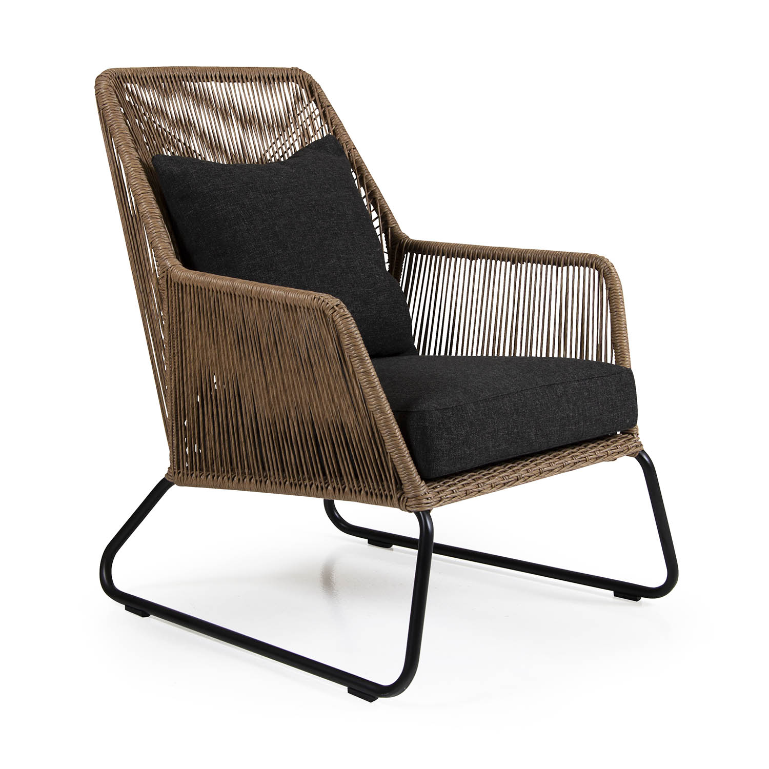 Кресло плетеное коричневое MIDWAY
