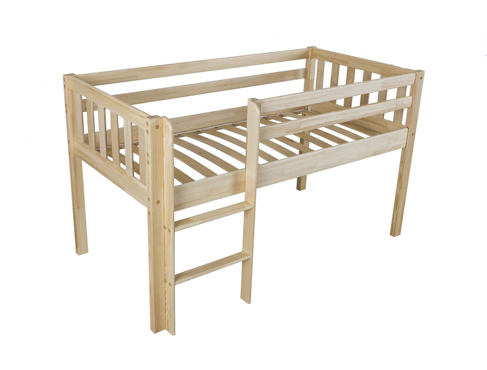 Детская кровать Кроха 2 двуспальная кровать адела массив сосны антрацит 160х200 см
