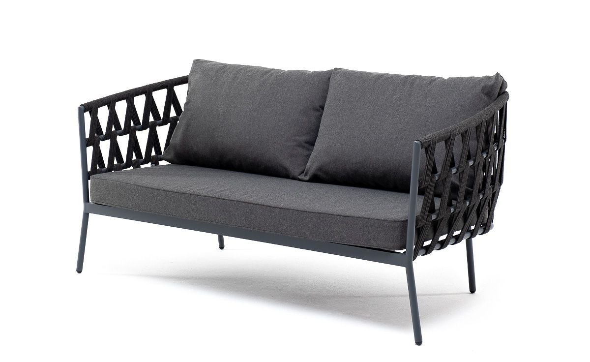 Двухместный диван из роупа Диего темно-серый
