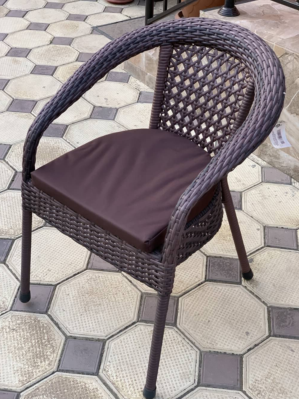 Кресло DECO коричневое кровать интерьерная миа hp велюр аватар 970 стальной светло серый кант коричневый 140 200