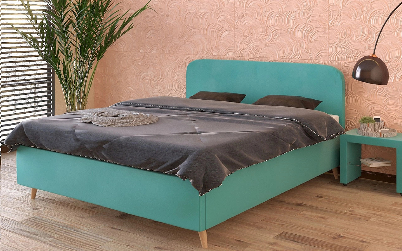 Интерьерная кровать Венетика-11 двуспальная кровать эко натуральный 120х200 см 41 см