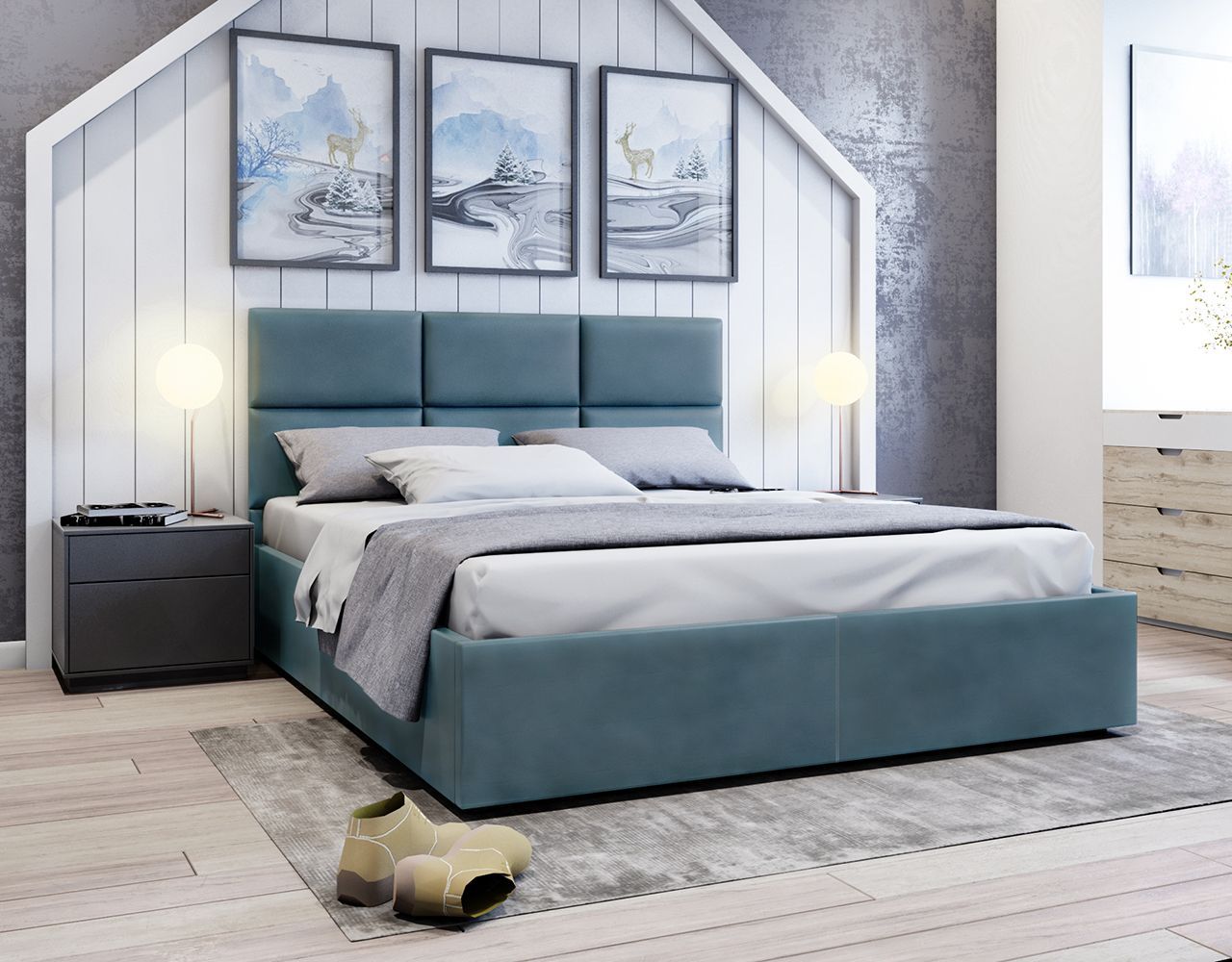 Интерьерная кровать Венетика-5 пуговицы деревянные 4 прокола d 15 мм 20 шт бренди