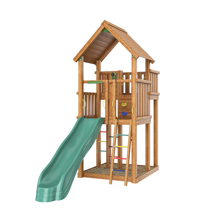 Детский деревянный комплекс Jungle Palace JP1 детский городок jungle cottage rock swing module xtra рукоход с кольцами