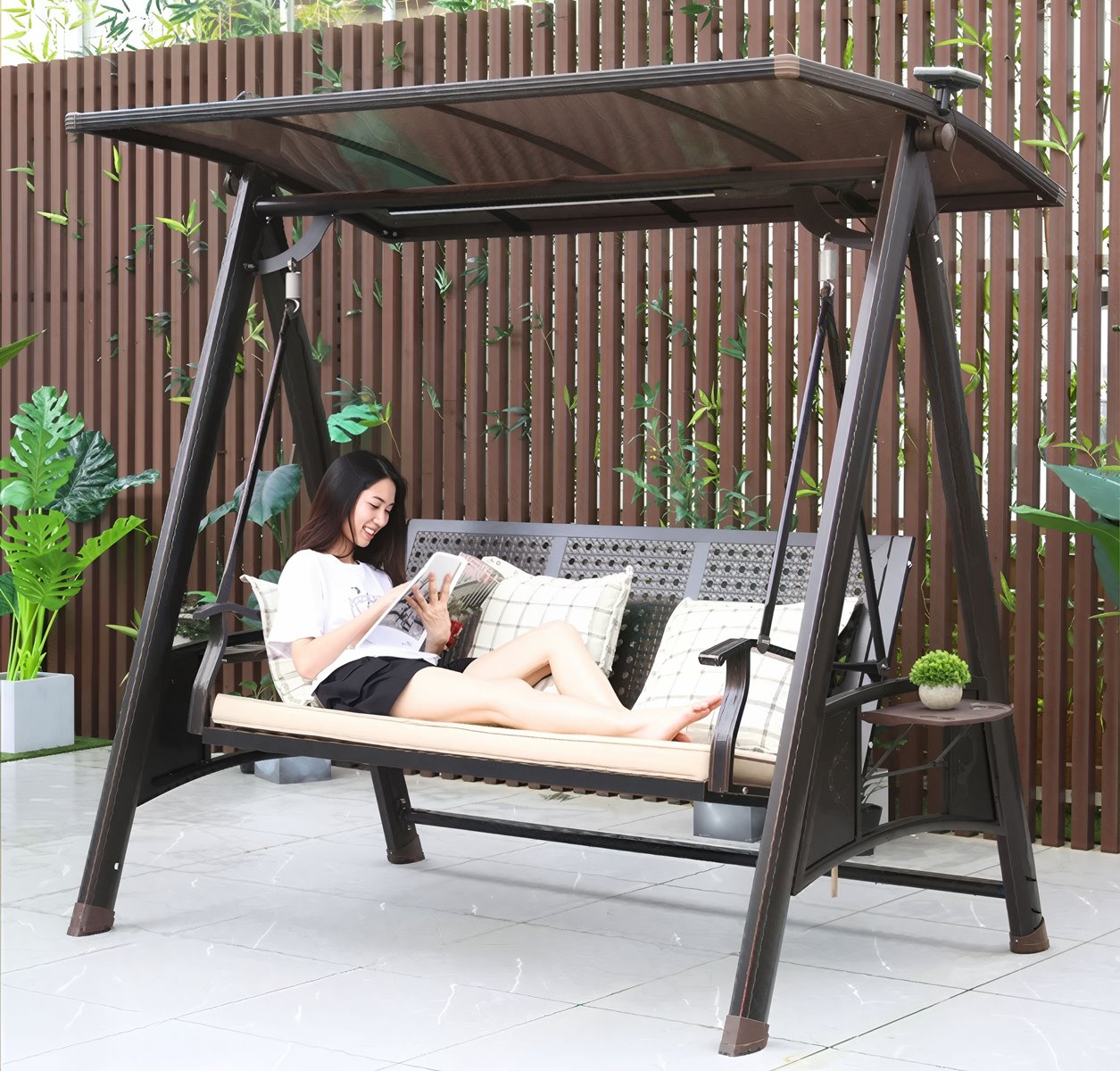 Садовые качели Magnate из алюминия