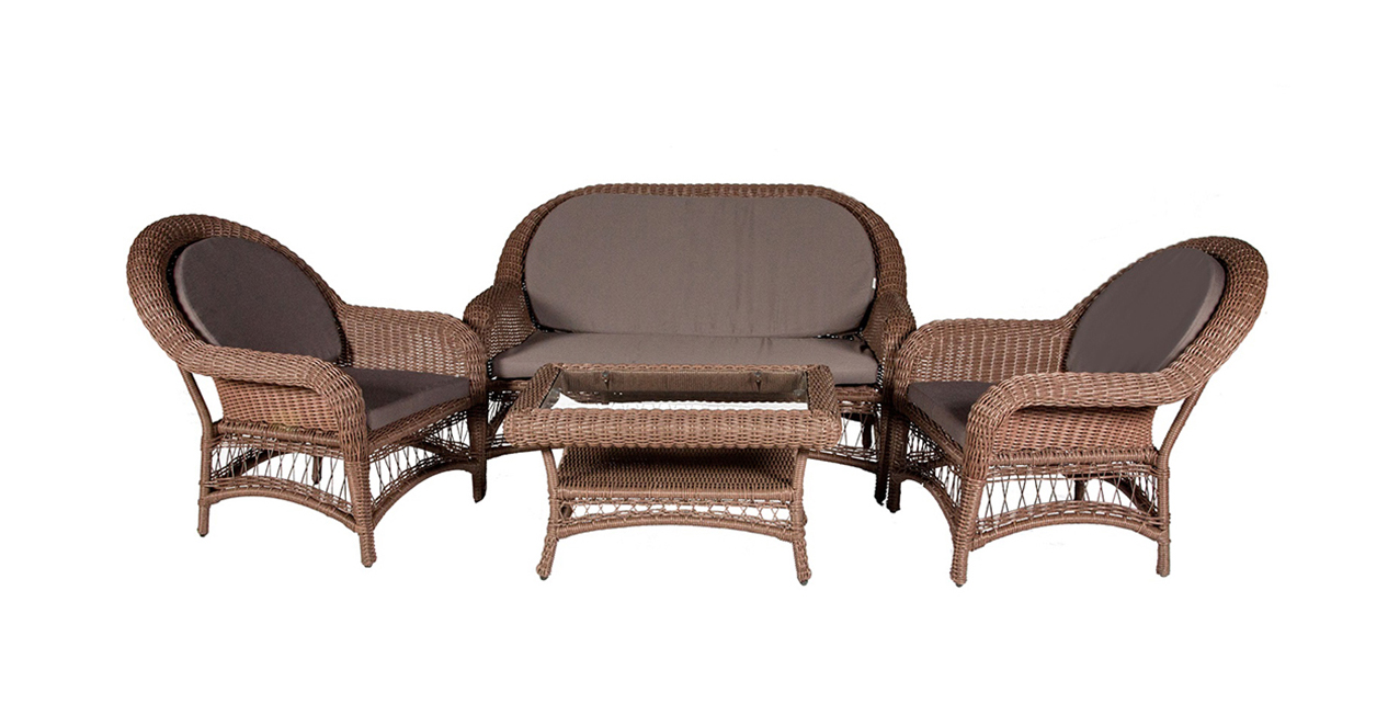 Кофейный комплект мебели CHELSEA 3 коричневый стул desert 603 серо коричневый 654 экокожа