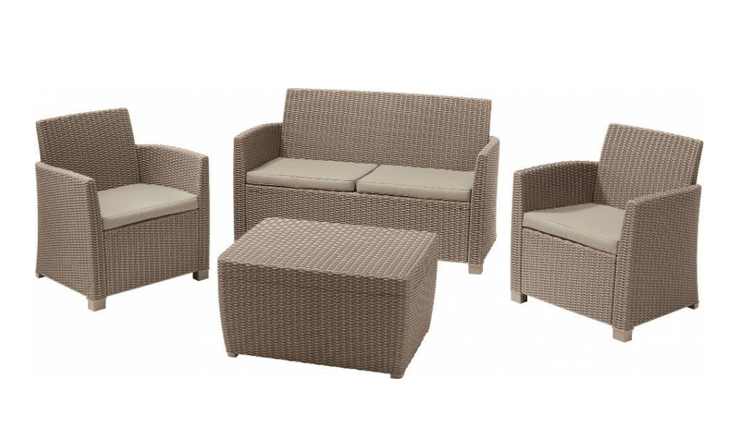 Садовая мебель Keter California 3 seater set brown столик keter