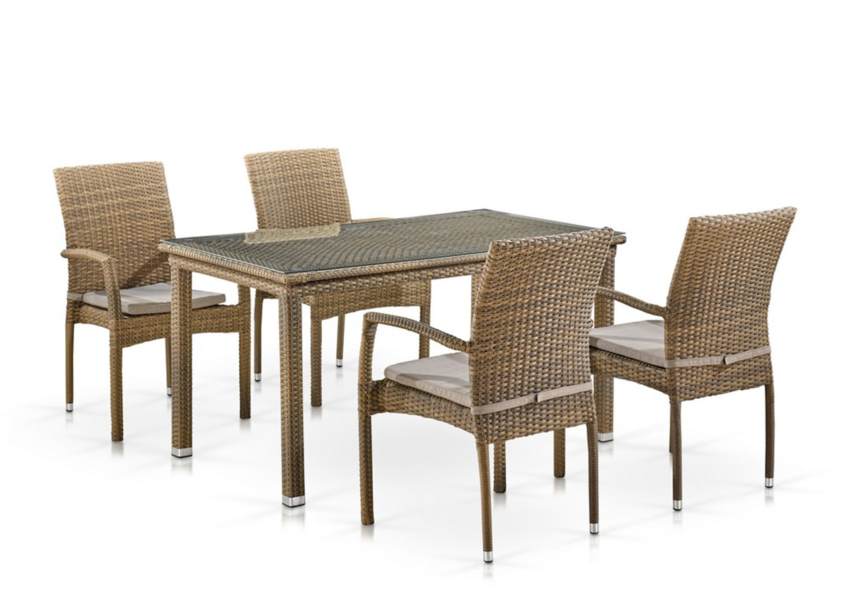 Комплект мебели T256B/Y379B-W65 Light Brown Афина комплект плетеной мебели afm 370a dark grey афина