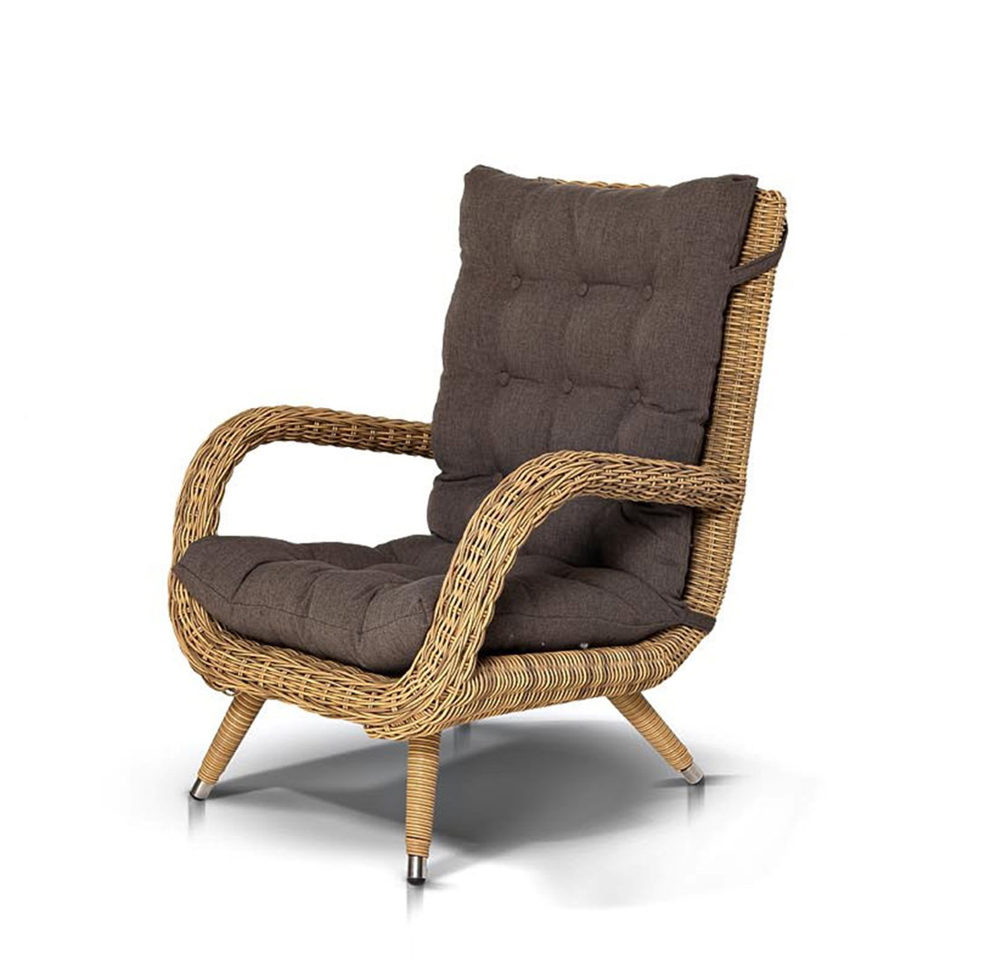 Кресло из искусственного ротанга Толедо соломенное плетеное кресло равенна соломенное