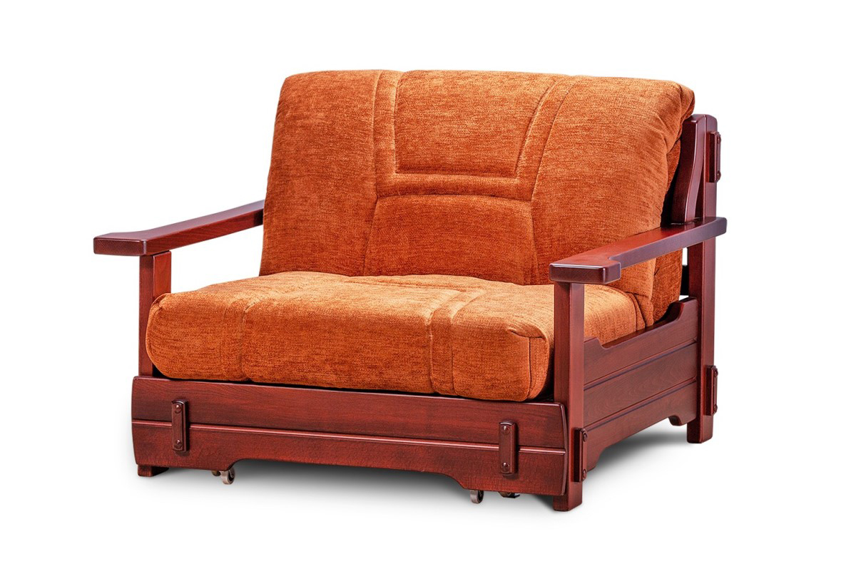 Кресло-кровать аккордеон Брест с деревянными подлокотниками кровать чердак линда орех 80х160
