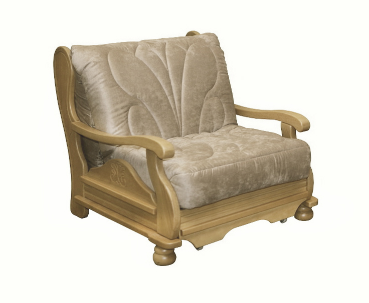 Кресло-кровать Милан с деревянными подлокотниками в цвете натуральный бук л477 НВ