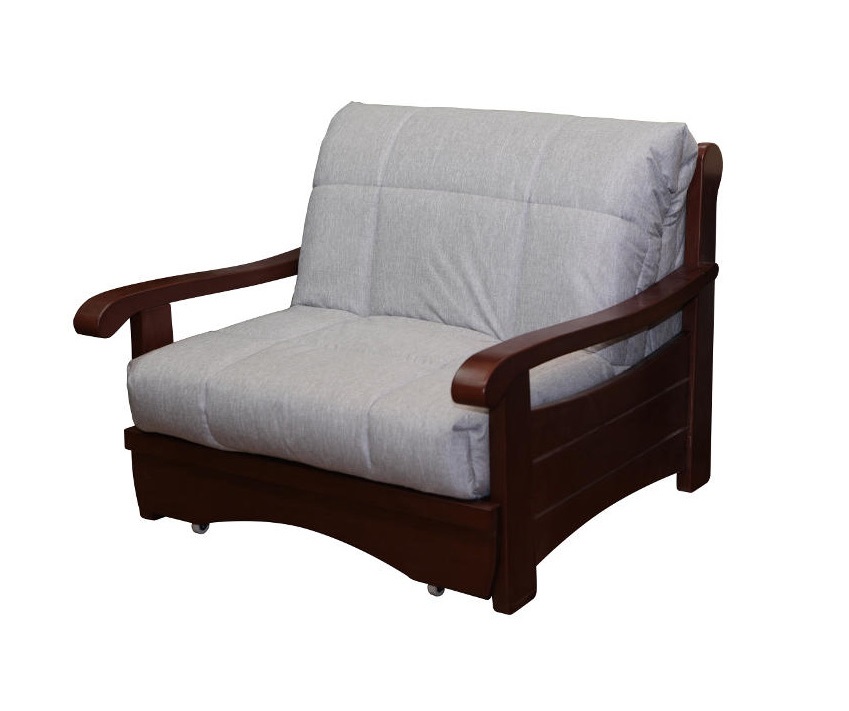 Кресло-кровать Рея с деревянными подлокотниками кровать чердак линда орех 80х160