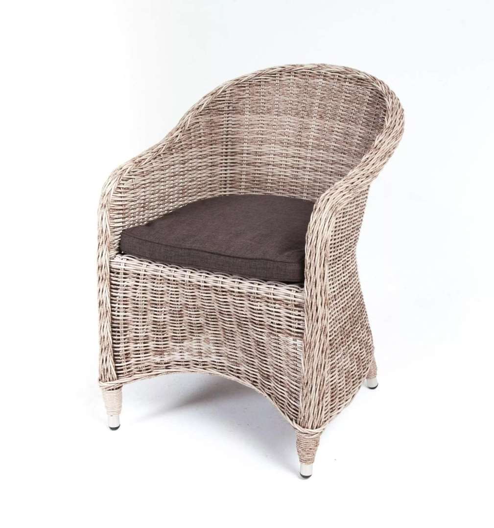Плетеное кресло Равенна бежевое плетеное кресло равенна коричневое с белой подушкой