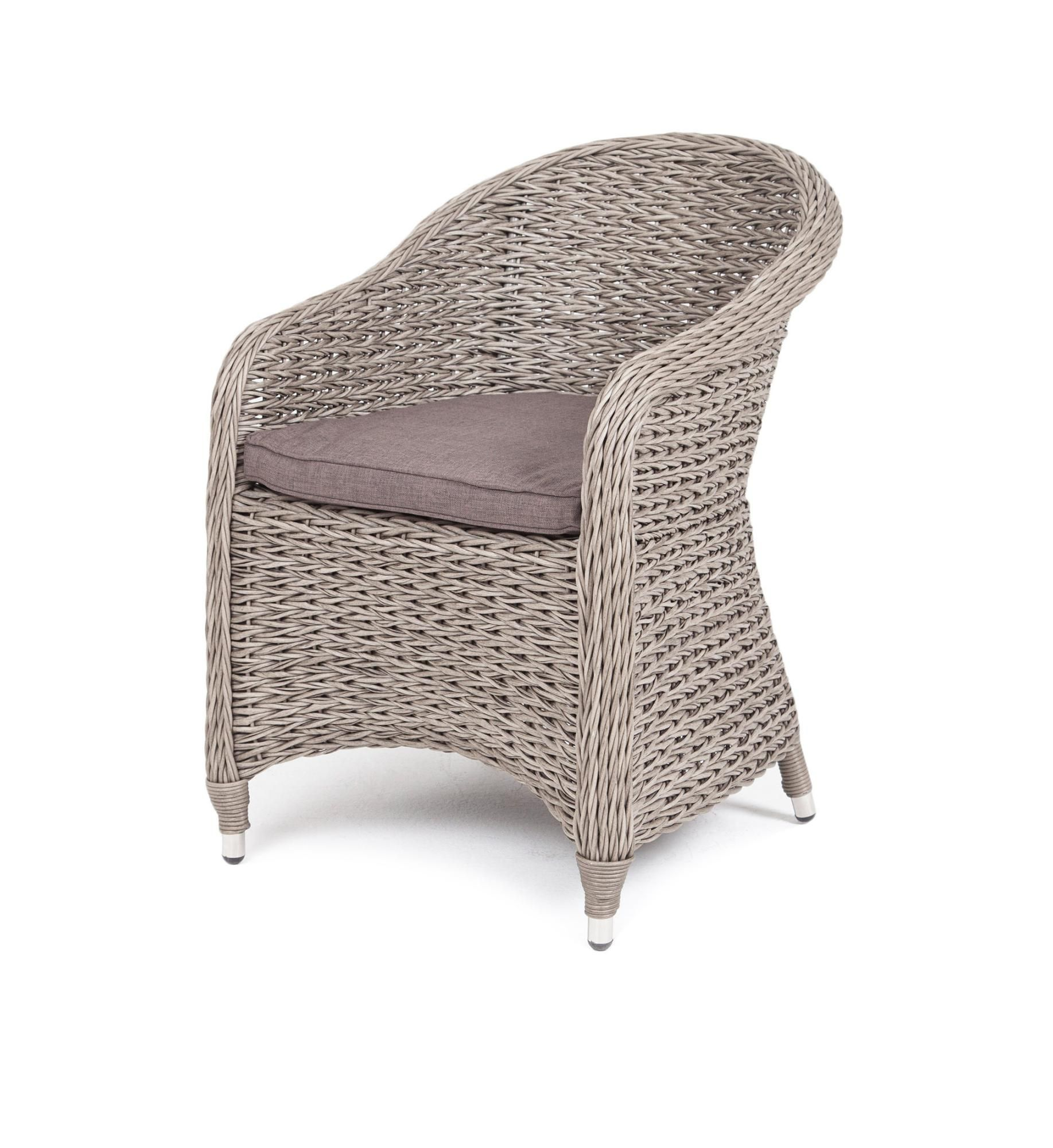 Плетеное кресло Равенна гиацинт серый плетеное кресло равенна коричневое с белой подушкой