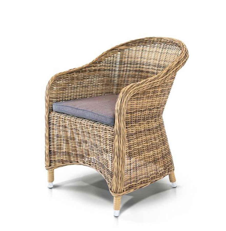 плетеное кресло равенна коричневое Плетеное кресло Равенна соломенное