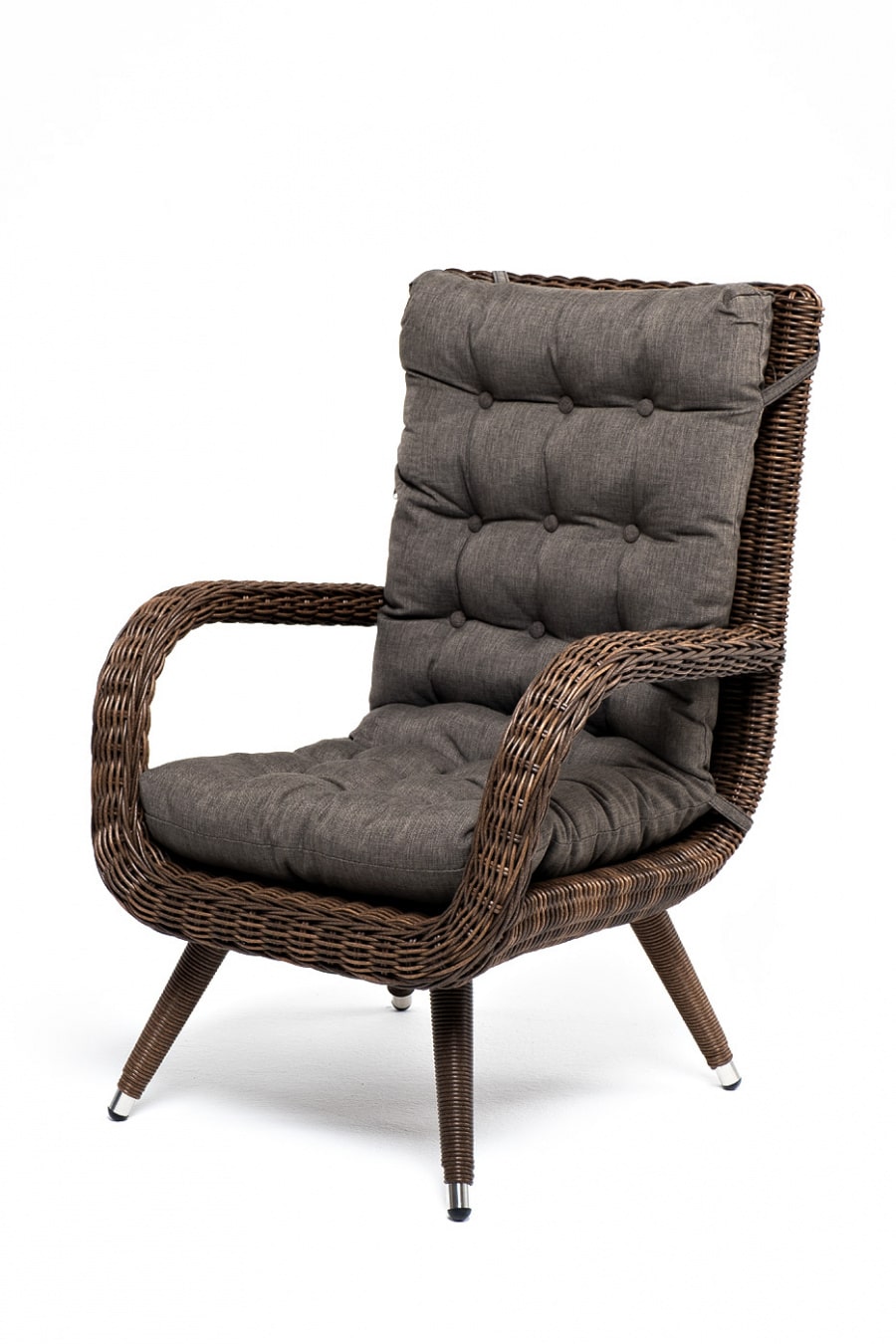 Кресло из искусственного ротанга Толедо коричневое лаунж зона из искусственного ротанга толедо соломенная