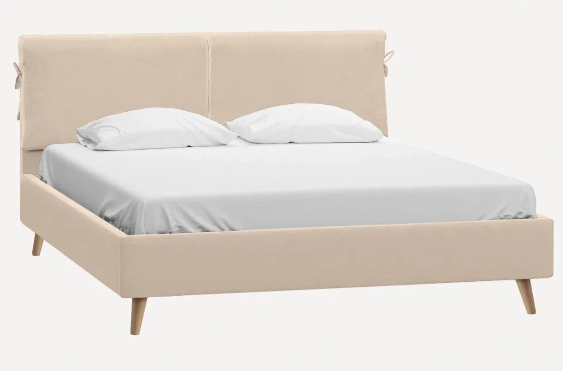 Интерьерная кровать Ситена пуговицы деревянные 4 прокола d 15 мм 20 шт бренди