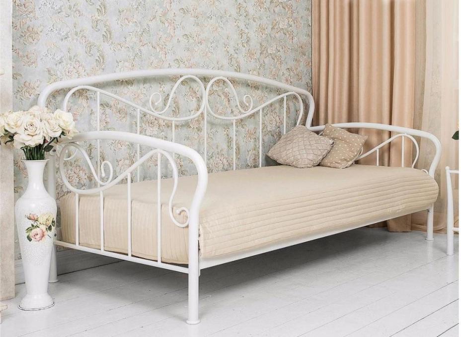 Кровать Sofa кровать соня вариант 4 с защитой по центру выкатные ящики приобретаются отдельно лаванда