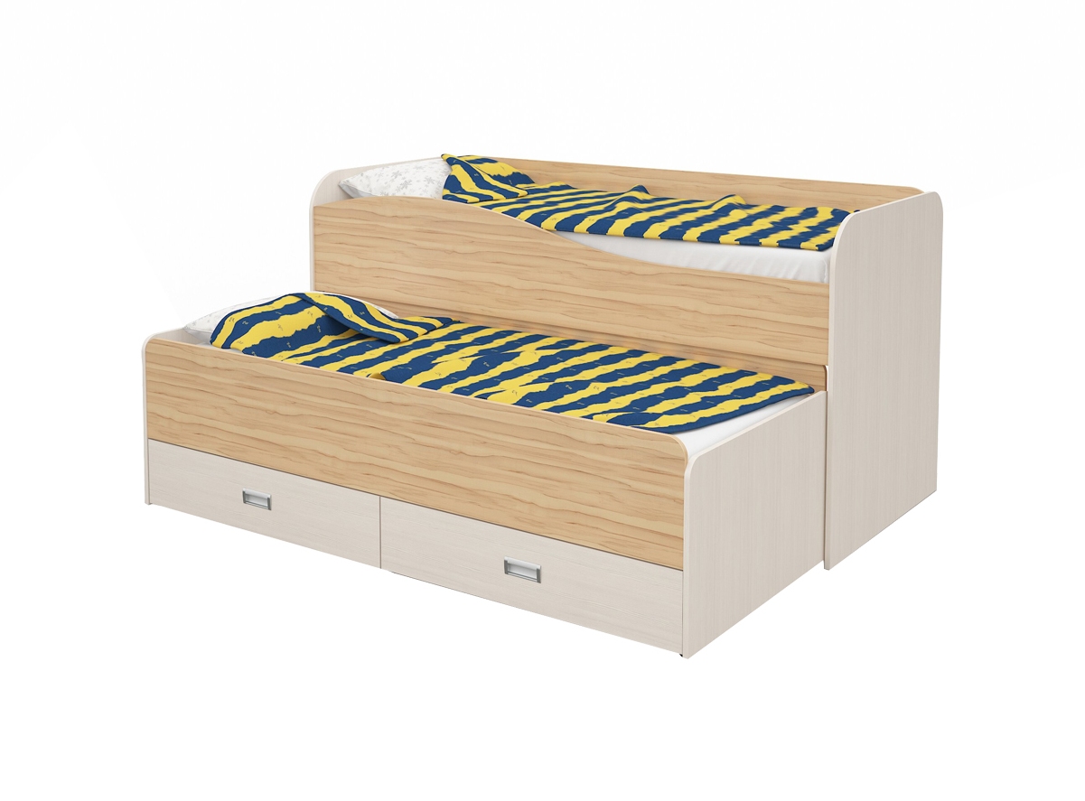 Кровать Д-901 кровать соня вариант 4 с защитой по центру выкатные ящики приобретаются отдельно лаванда