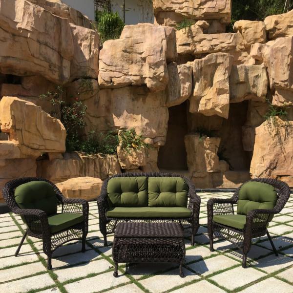 Комплект мебели из искусственного ротанга LV520BG Brown/Green доска разделочная green republic 33×24 см лен