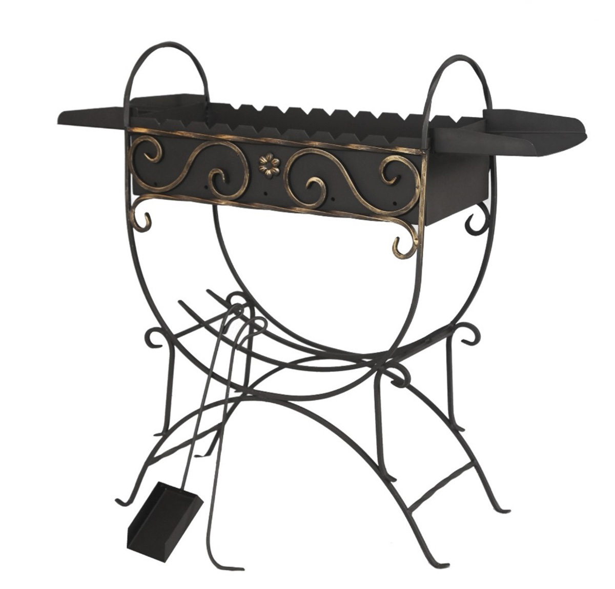 Мангал кованый Люкс реснички набор 2 шт размер 1 шт 20 × 1 см чёрный