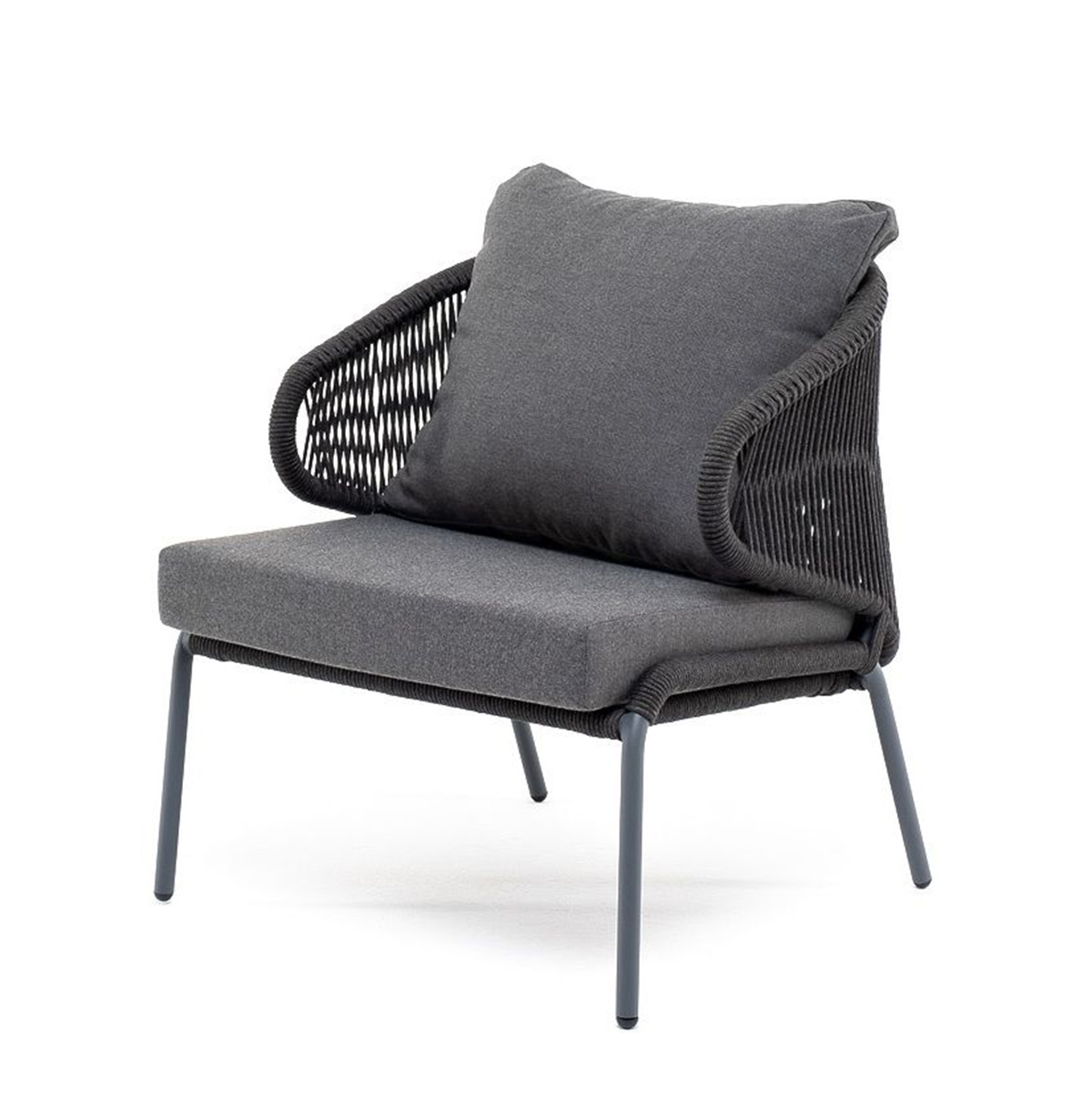 Кресло плетеное Милан темно-серое кресло плетеное милан темно серое