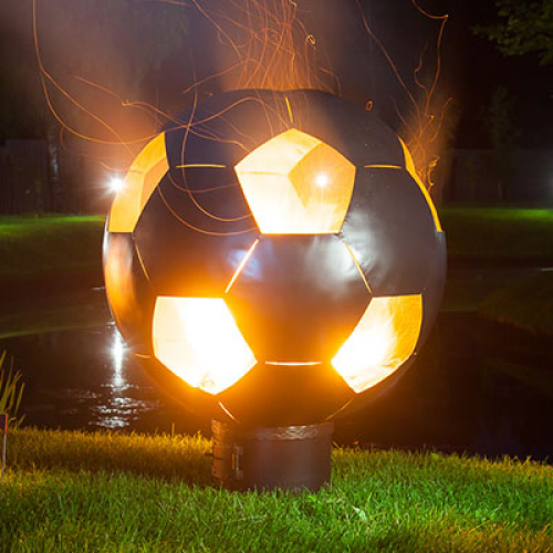 Необычная сфера для огня Футбольный мяч садовый очаг forester