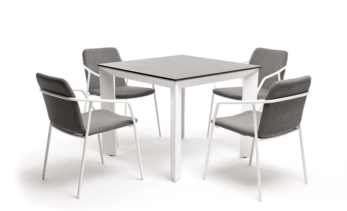 Обеденная группа Венето на 4 персоны со стульями Марокко обеденная группа на 4 персоны диего серый гранит