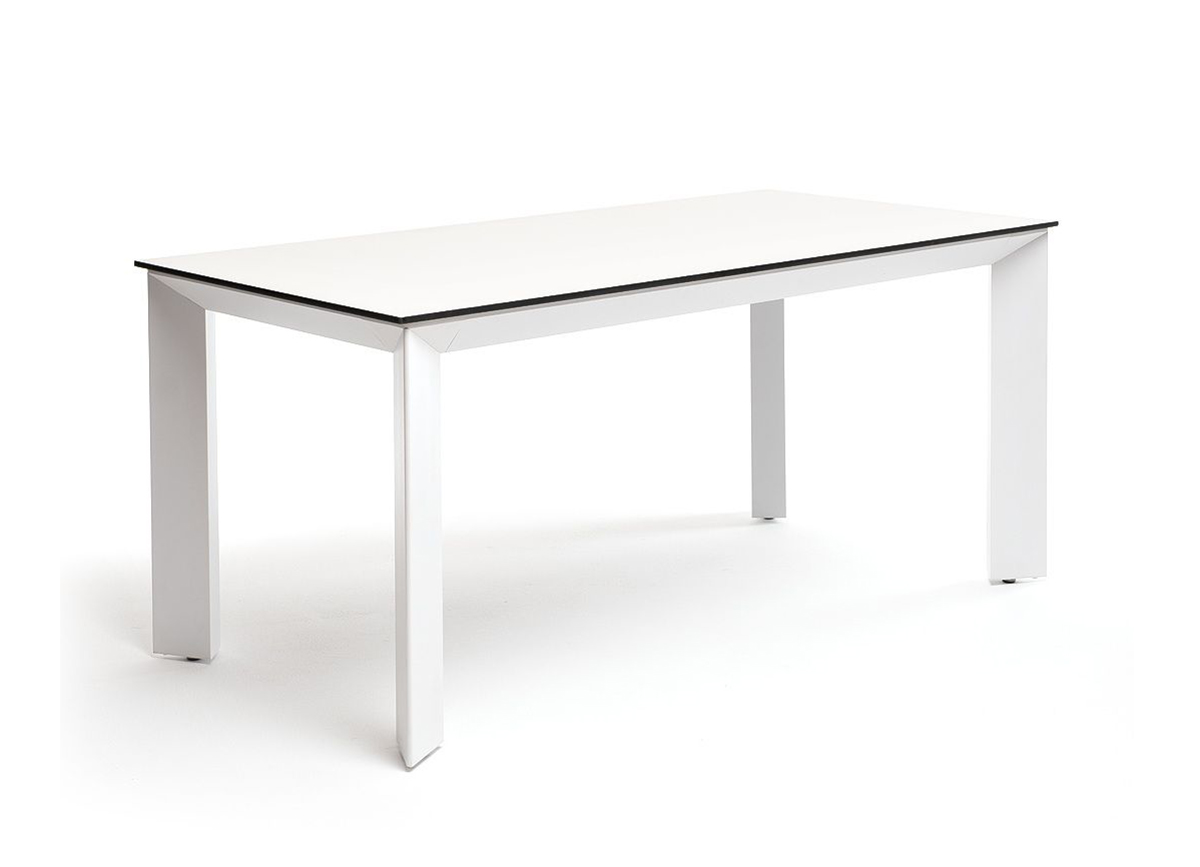 Обеденный стол из HPL 160 Венето молочный обеденный стол из hpl 90 венето серый гранит каркас