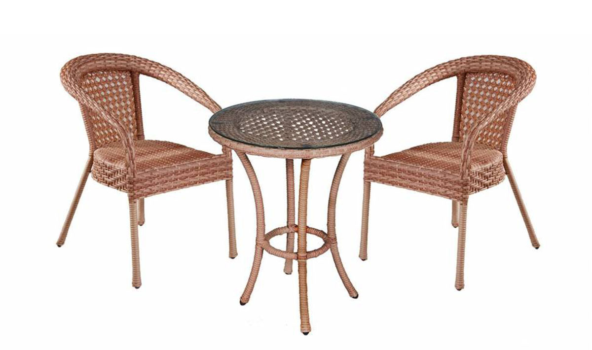 Комплект DECO 2 с круглым столом, светло-коричневый муж бриджи арт 22 0165 светло серый р 60