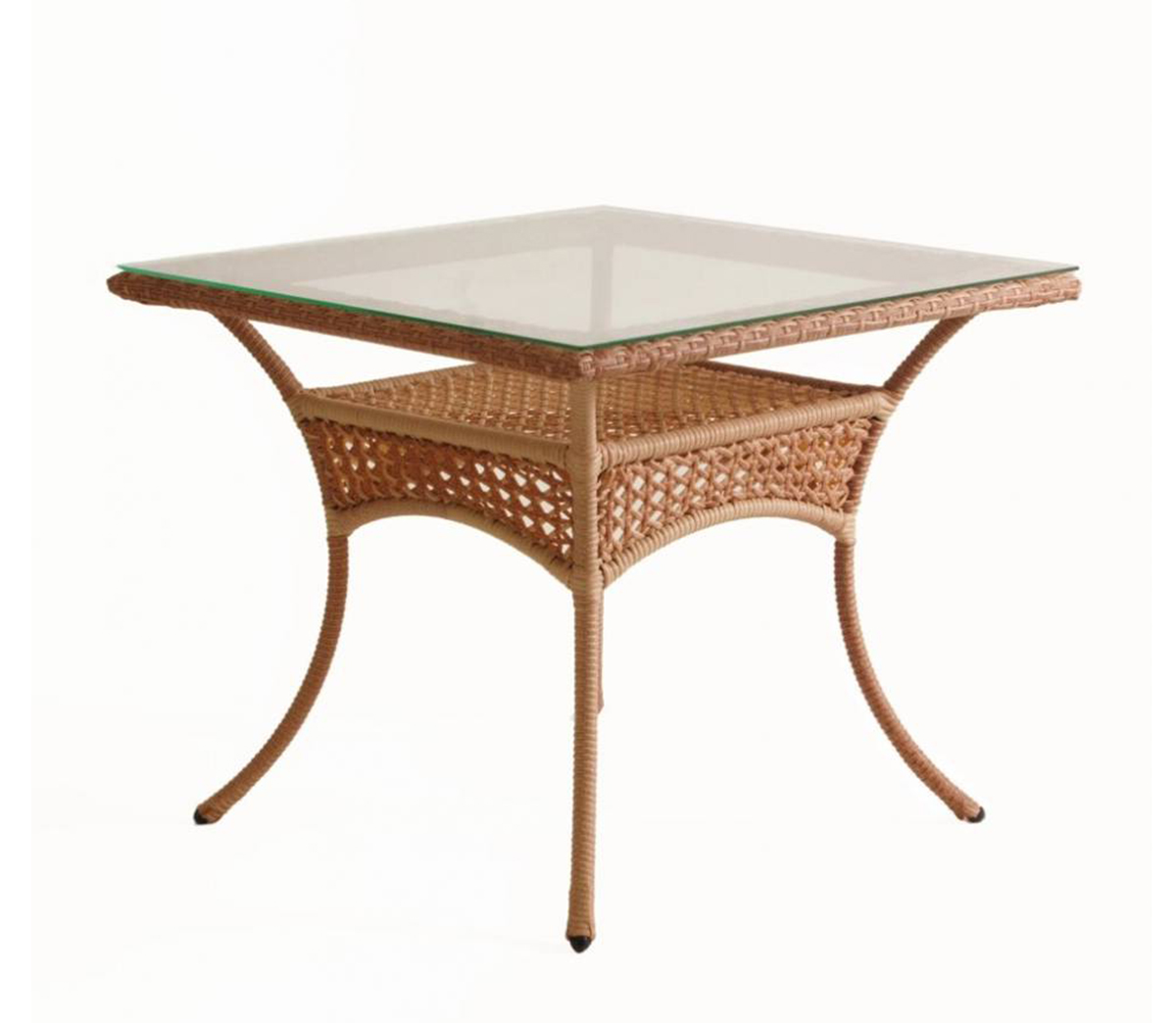 стол садовый квадратный deco 85x85x75 см искусственный ротанг темно коричневый Стол DECO обеденный квадратный светло-коричневый