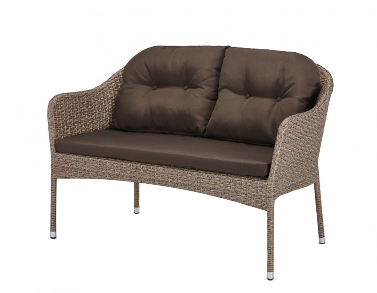 Плетеный диван из искусственного ротанга S54B-W56 комплект плетеной мебели t365 y380b w65 light brown афина