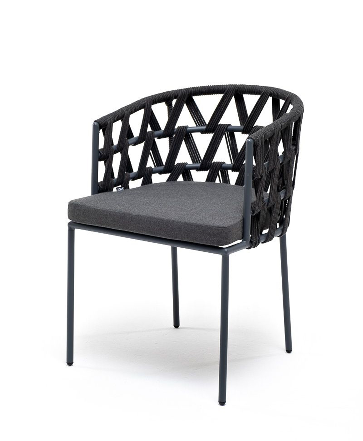 Плетеный стул из роупа Диего темно-серый плетеное кресло диего из роупа темно серое