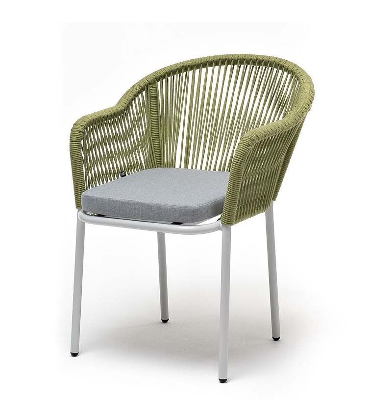 Плетеный стул Лион из роупа салатовый стул из роупа монако