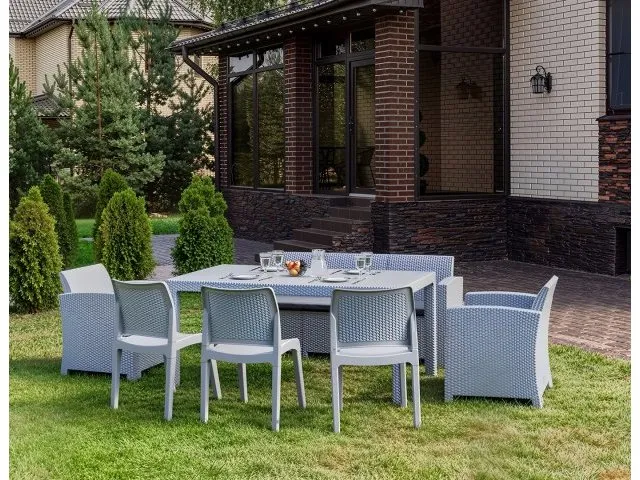 Обеденный комплект LANA DINING XL светло-серый