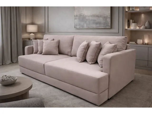 Диван еврокнижка Сиена с 5 декоративными подушками, Velutto 37