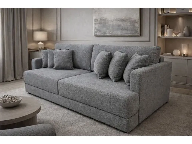 Диван еврокнижка Сиена с 5 декоративными подушками, Кемл 26