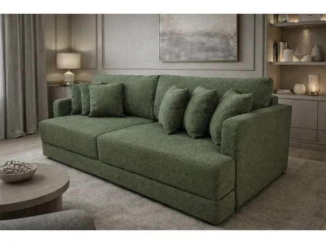 Диван еврокнижка Сиена с 5 декоративными подушками, Кемл 30