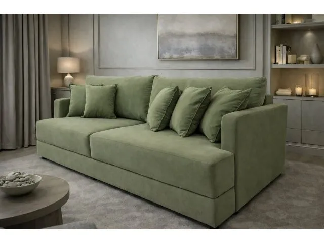 Диван еврокнижка Сиена с 5 декоративными подушками, Velutto 69