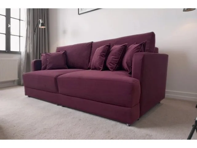 Диван еврокнижка Сиена с 5 декоративными подушками, Velutto 15