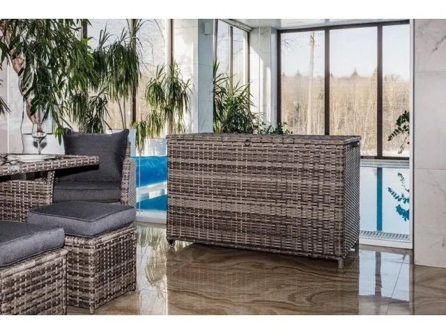 Сундук для хранения KARL 120 c колесиками серый
