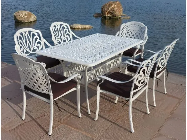 Комплект мебели из литого алюминия Rimini 6 white