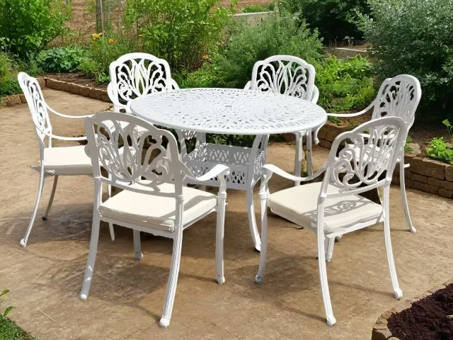 Комплект мебели из литого алюминия Palermo 6 white