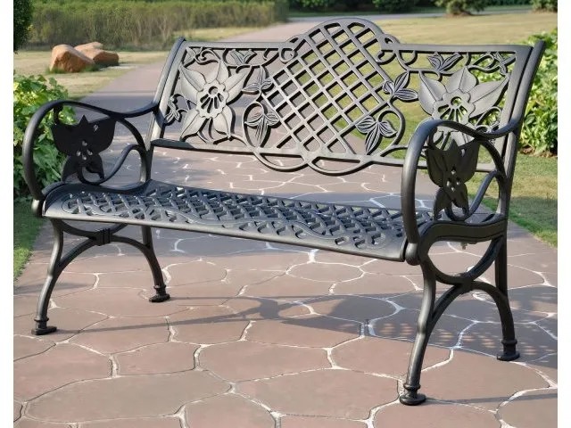 Скамья из литого алюминия Lily