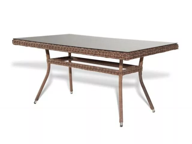Обеденный стол из искусственного ротанга Латте 160 Brown