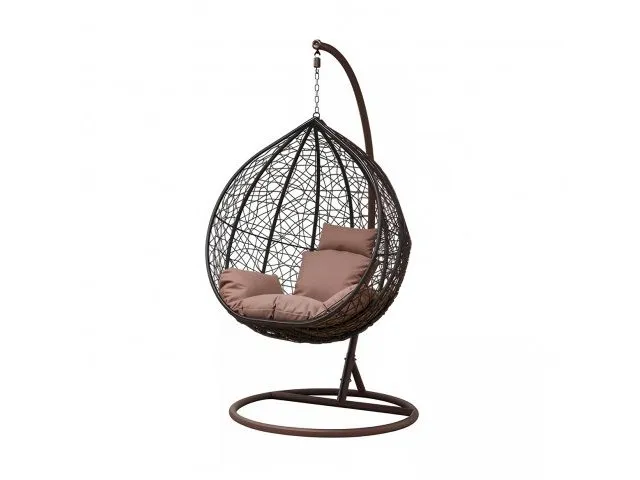 Большое подвесное кресло Gusto brown